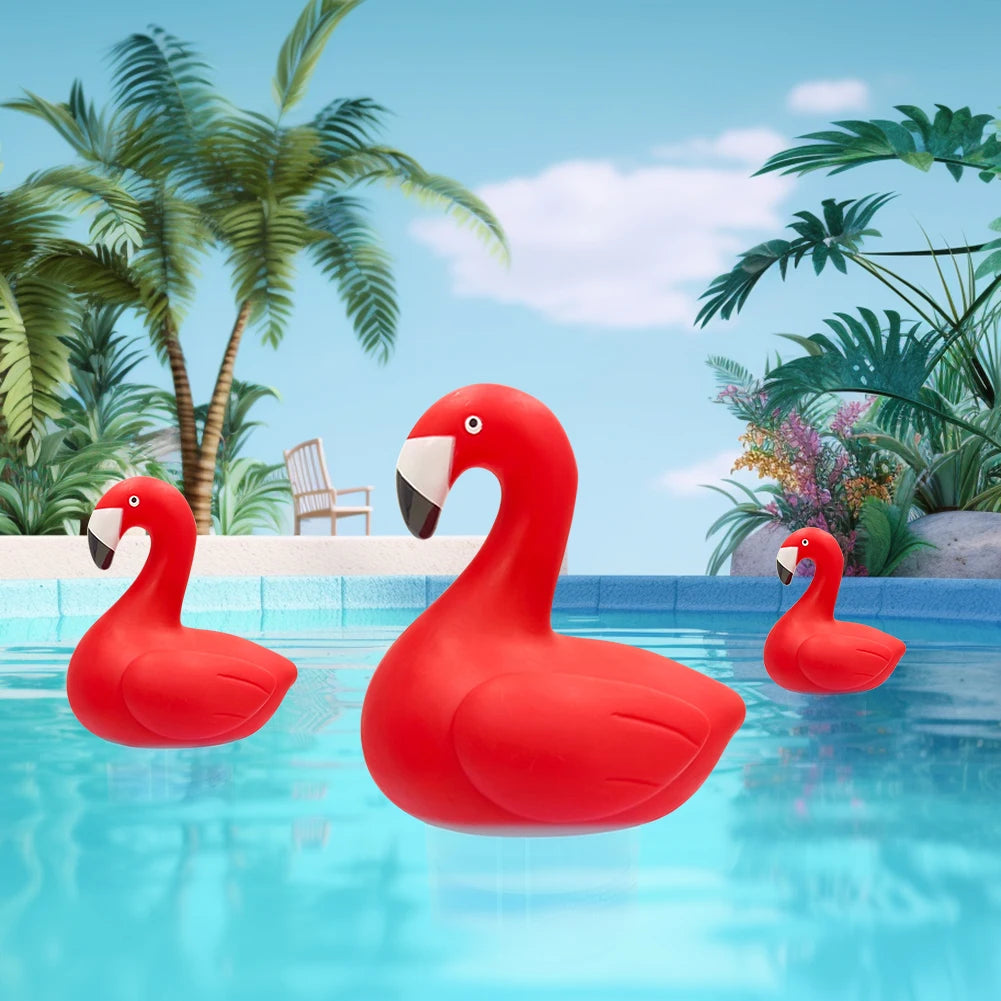 Solar Flamingo Chlorine Floater Glow Dark Floating Water Cleaner