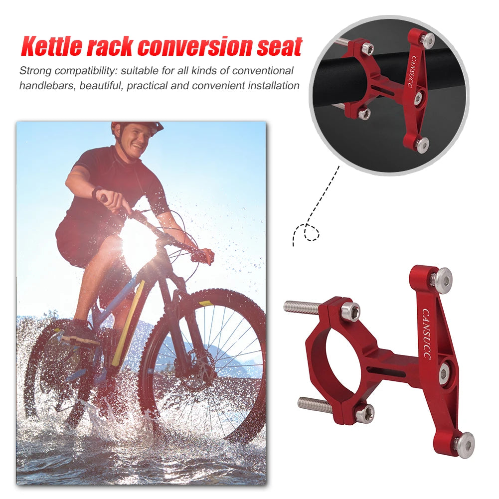 Bike Handlebar Kettle Holder Rack Clamp Bracket Aluminum Alloy