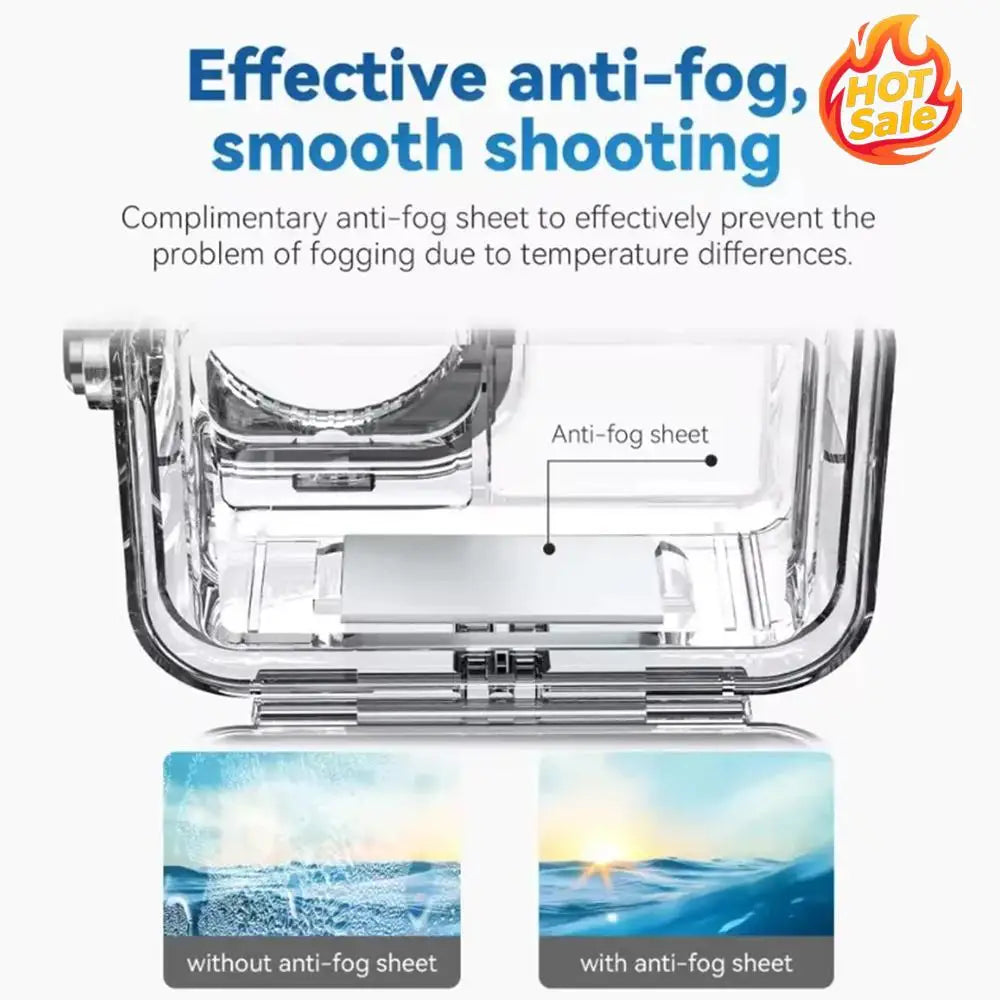 For DJI Osmo Action 6 Camera 196FT/60M Housing Diving Protective Anti-Drop Protective Shell Wakeboarding Protective Cover Shell Zpaxo