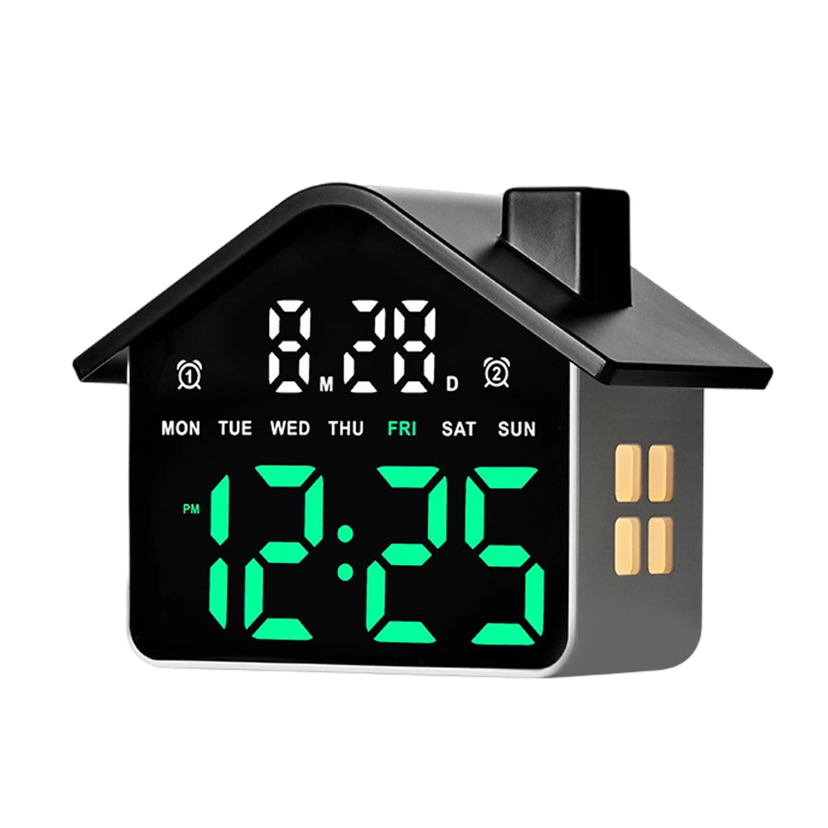 Led House Shaped Digital Alarm Clock Simple Electronic Small Night Zpaxo Style E