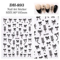3D Bow Nail Art Stickers – Bowknot Foil Manicure Decals