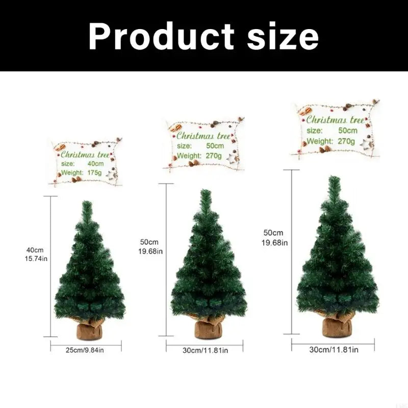 Miniature Christmas Tree Ornament Multisize Option Desktop Shelf