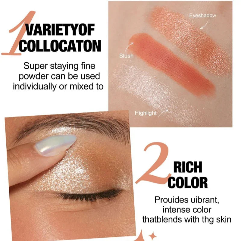 1 Matte Highlighter Blush Palette Eyeshadow Face Cosmetics Makeup