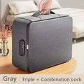 Fireproof Document Bag Waterproof Lockable Portable Durable Files Zpaxo DARK GRAY