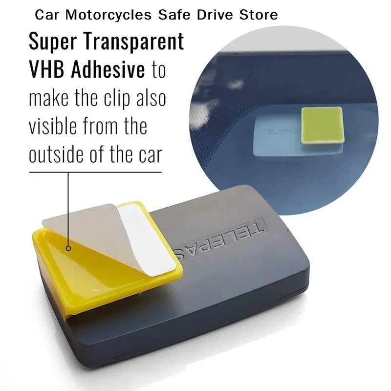 Plastic Electronic Toll Pass Clip Detachable Windscreen Holder Car