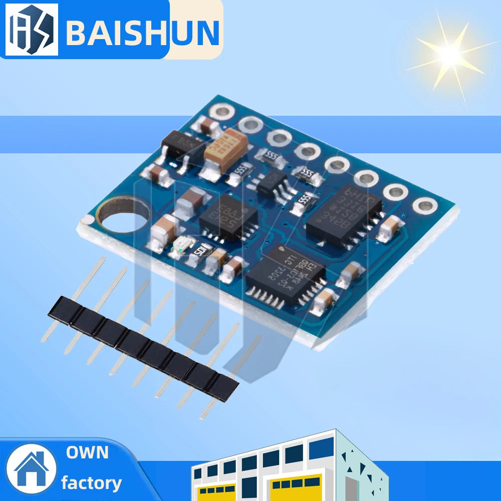 1PC GY-85 9-Axis Multi-Sensor Module BMP085 ITG3205 ADXL345 QMC5883L Compatible with for Arduino Zpaxo Default Title