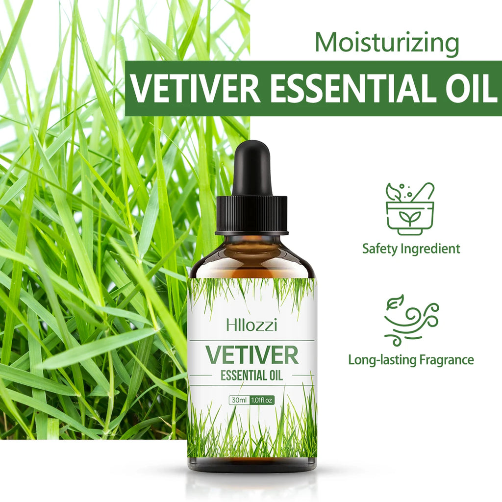 Vetiver Essential Oil Pure Relieve Stress Suitable Aromatherapy Zpaxo