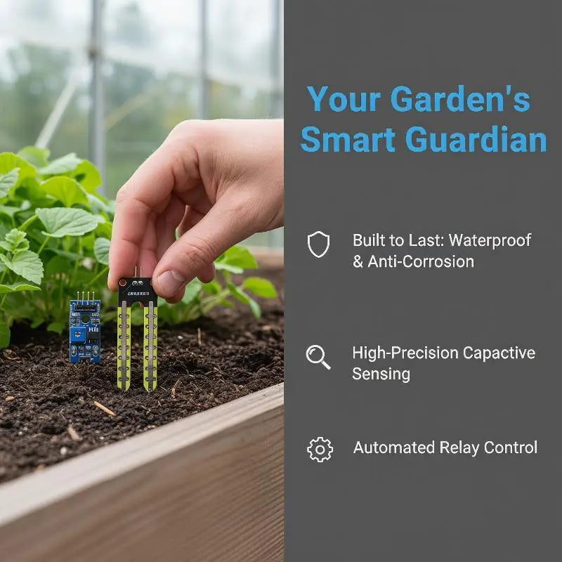 Capacitive Soil Moisture Sensor Relay Module DIY Gardening Detection Zpaxo