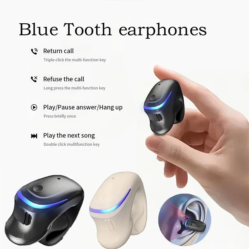 Wireless Bluetooth 5.3 Headphone Bone Conduction Headset Clip Single Ear Earphones Sport Earbuds For iPhone Huawei Realme OPPO Zpaxo