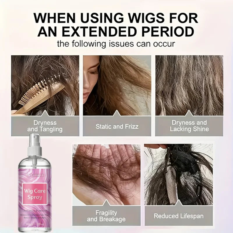 YUITIKUE Wig Care Spray – Anti-Frizz & Anti-Static 100ml Wig Conditioning Spray Zpaxo