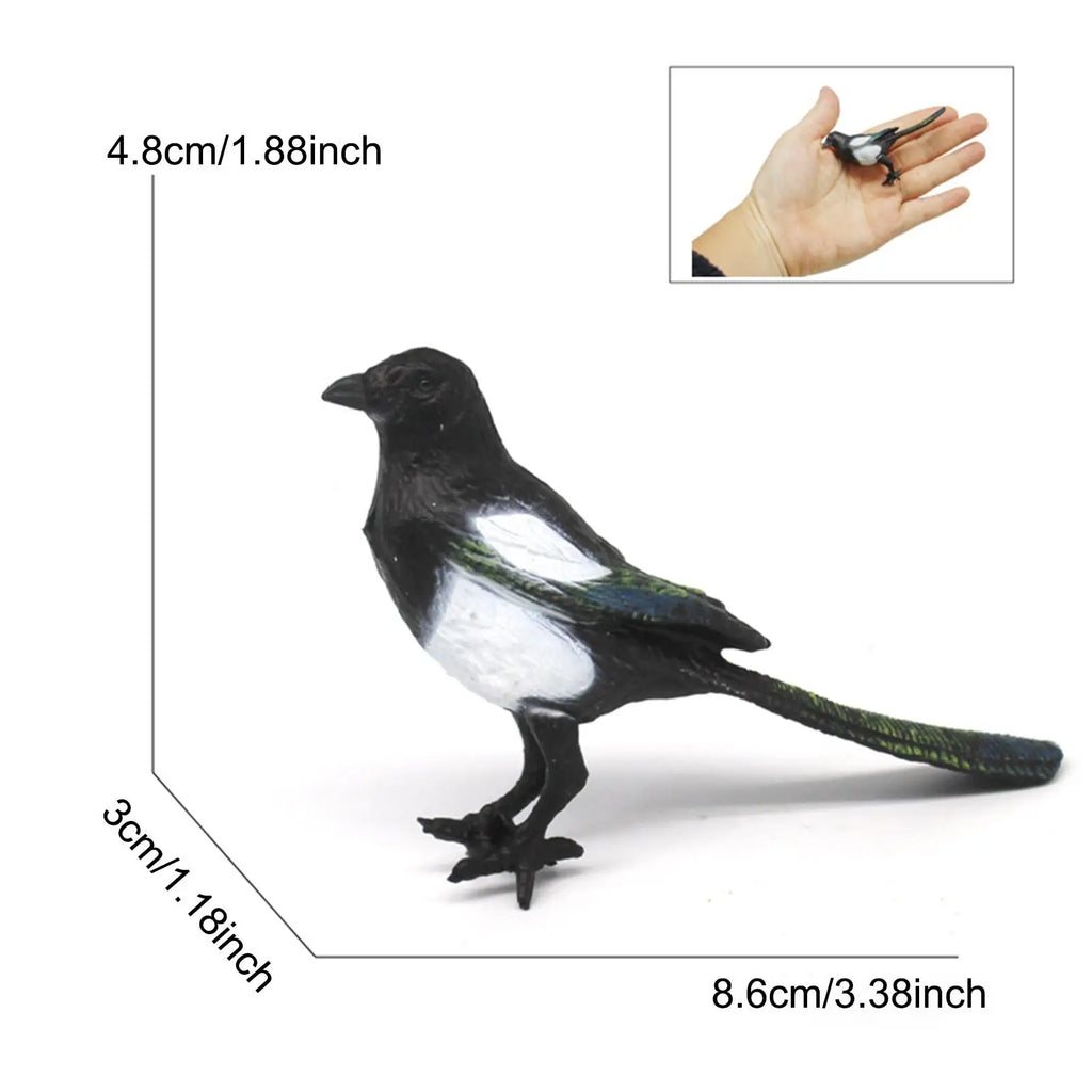 Magpie Simulation Bird Statue Decorative Artificial Garden Ornament Zpaxo