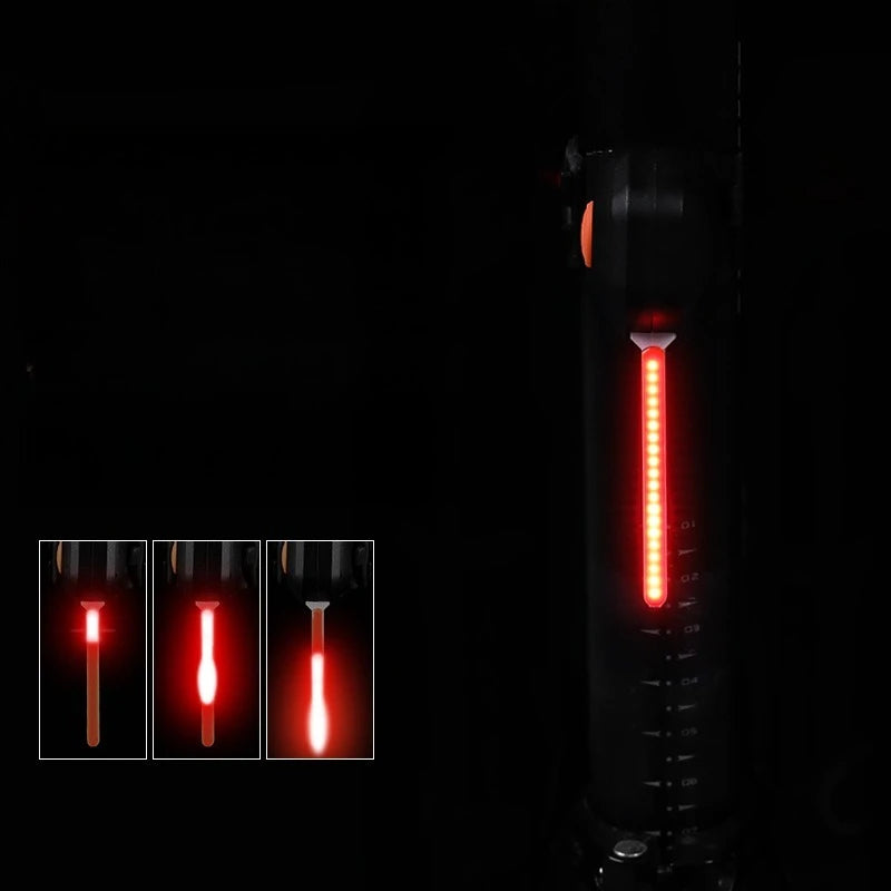 New Bicycle Flow Tail Light Night Riding Safety Indicator Light Mountain Bike Road Bike Creative High Brightness Warning Light Zpaxo