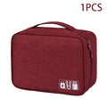 Portable USB Data Cable Charger Storage Bag Travel Organizer