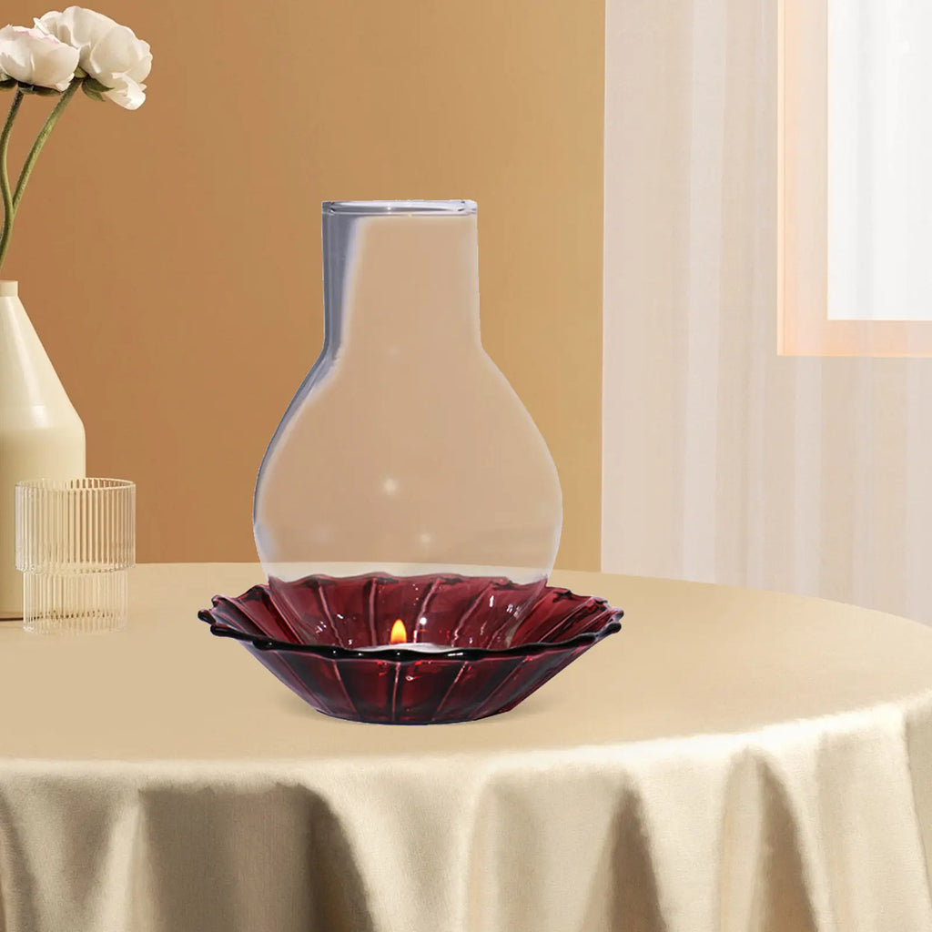 Clear Glass Cover Open Ended Tube Shade Delicate Romantic Transparent