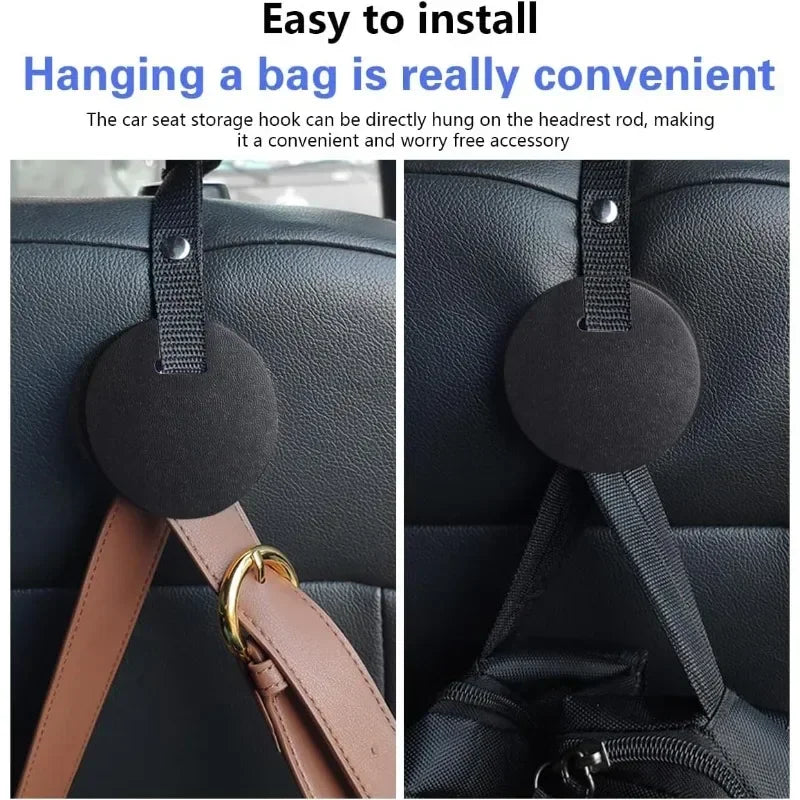 Car Headrest Hook – Hidden 360° Rotating Back Seat Hanger