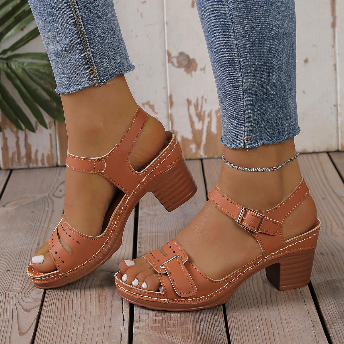 Women Sandals 2026 New Open Toe Fashion Sandals Soft Sexy Wedge Buckle Orthopedic Shoes Female Outdoor Designer Trend Shoes Zpaxo