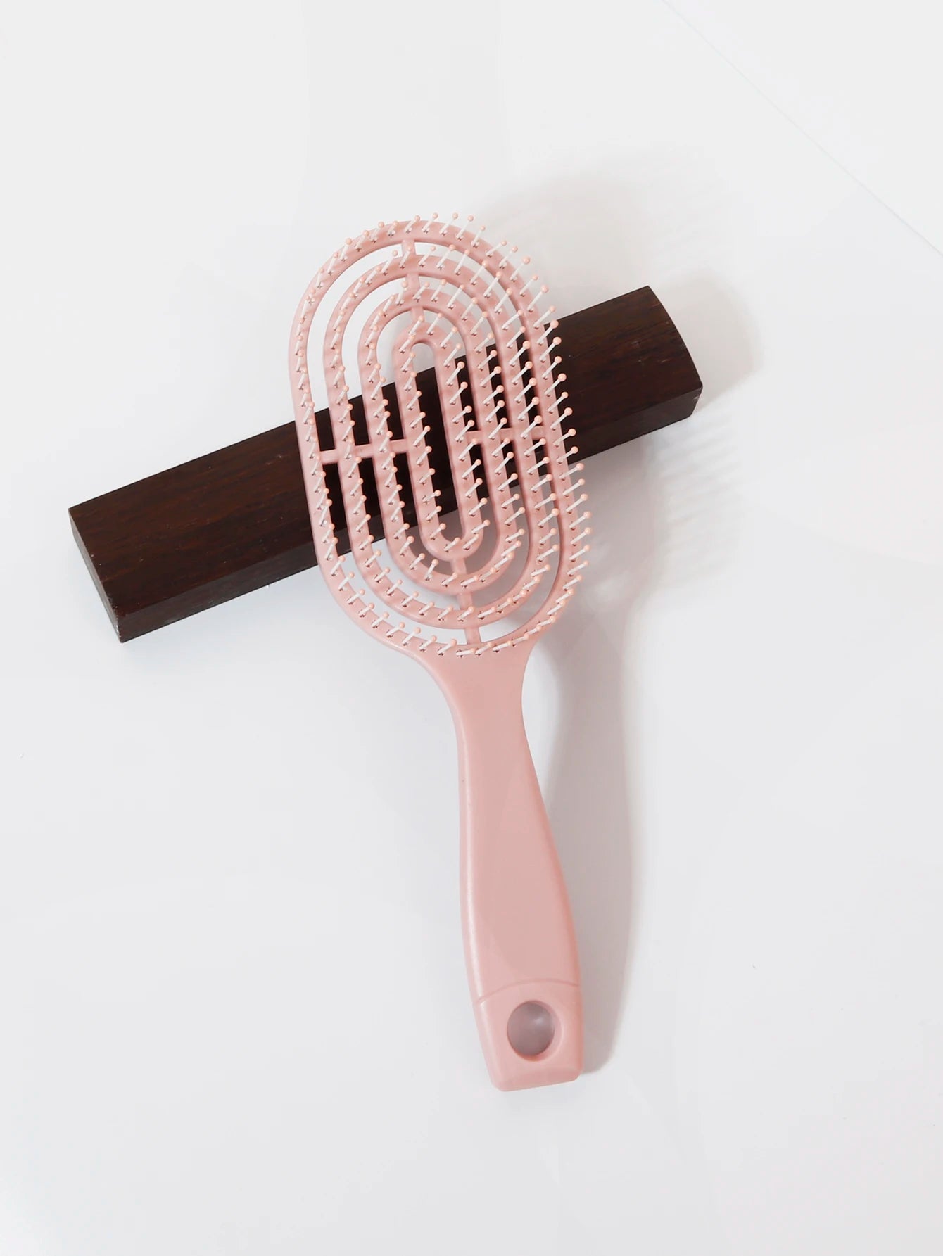 Relaxing Elastic Massage Comb Portable Hollow Comb Scalp Massage Brush Salon Styling Tool Oval Comb Special for real hair wigs Zpaxo LotusPink