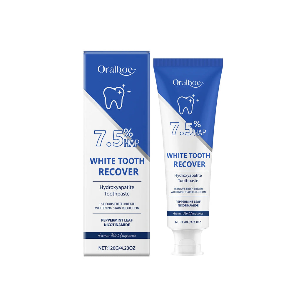 Hydroxyapatite Whitening Toothpaste - Stain Removal, Enamel Care, Fresh Breath, Plaque Control, Gentle Mint For Daily Use Zpaxo 120g boxed