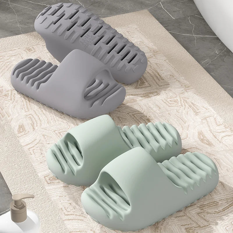SHAJI Couple Bathroom Shower Slippers Summer Hollow Out Non Slip