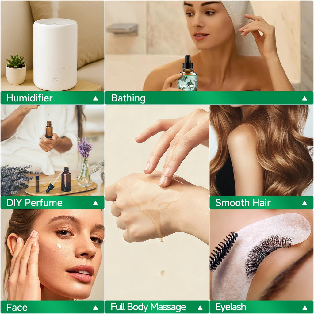 Eucalyptus Essential Oil Natural Fragrance Suitable Body Massage Zpaxo