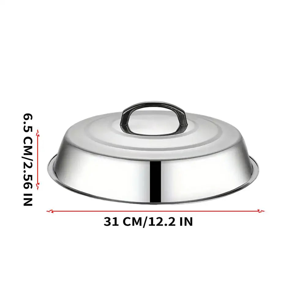 Griddle Basting Cover Dome Stainless Steel Cheese Melting Cap BBQ