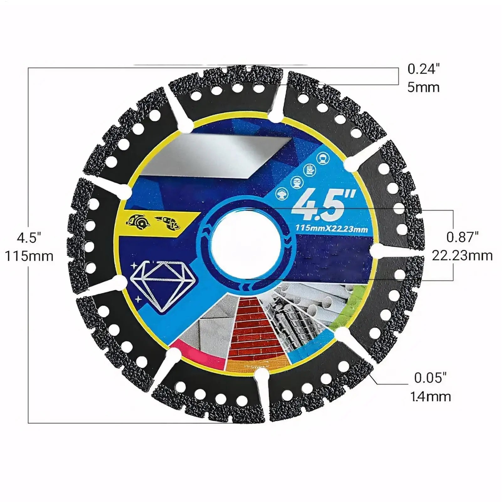 Saw Disc Wheel 3-Piece Multi-Purpose Cutter Discs Grinding Wheel Tools for Tiles Marbles Concrete Steel PVC Pipes Stones Metal Zpaxo