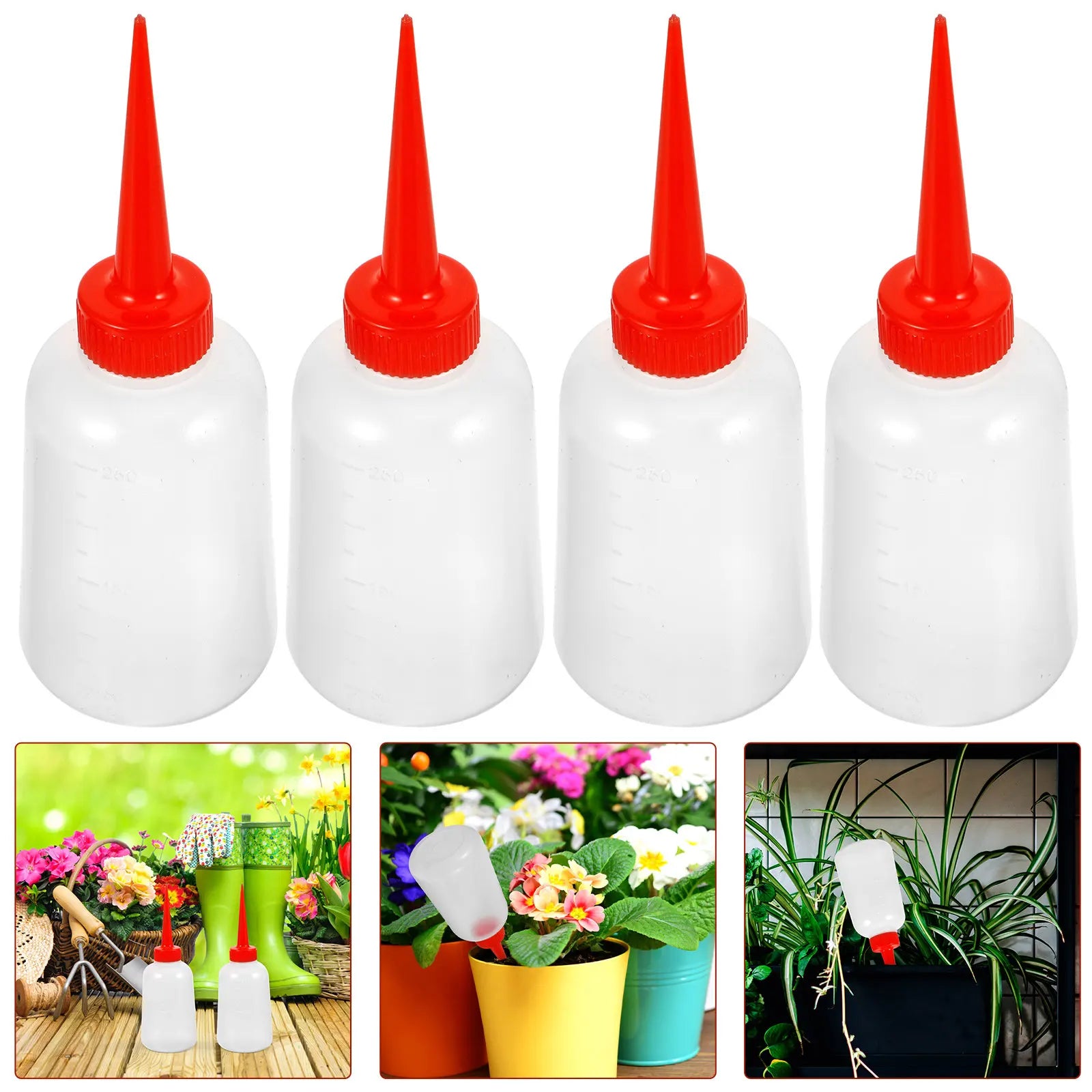 4Pcs Self Watering Spikes Automatic Plant Watering Device Adjustable Flow Rate for Vegetables Hanging Baskets Hydroponic Garden Zpaxo Default Title