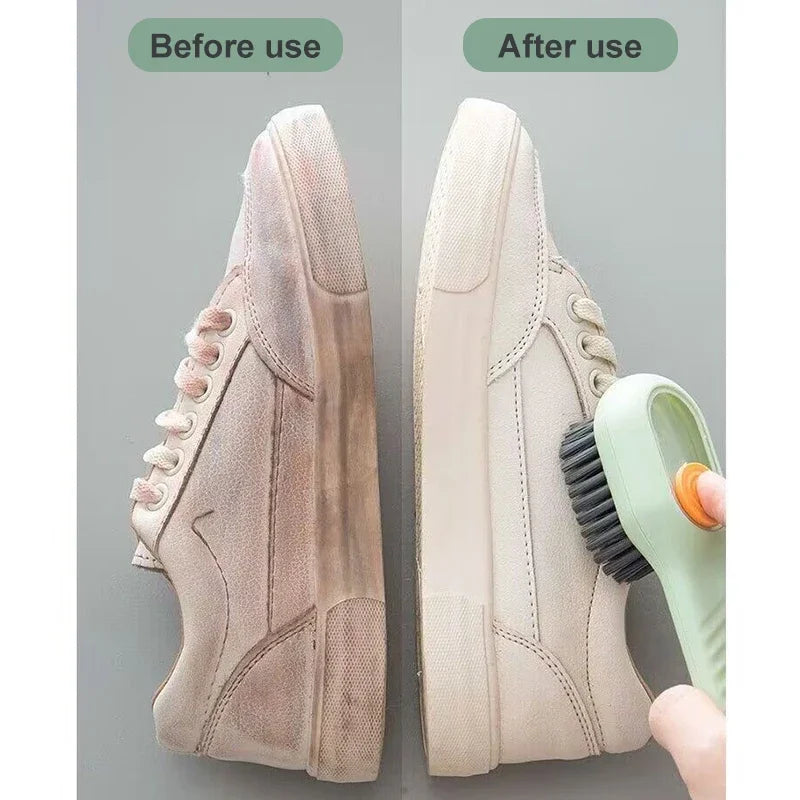 16-1PCS Multifunction Cleaning Shoe Brush Soft Automatic Liquid Shoe Brush Long Handle Clothes Soap Brush With Hook Clean Tool Zpaxo
