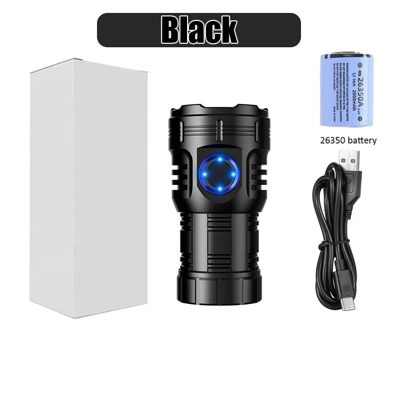 KDULIT 8-LED Tactical Flashlight 1000LM Type-C Rechargeable