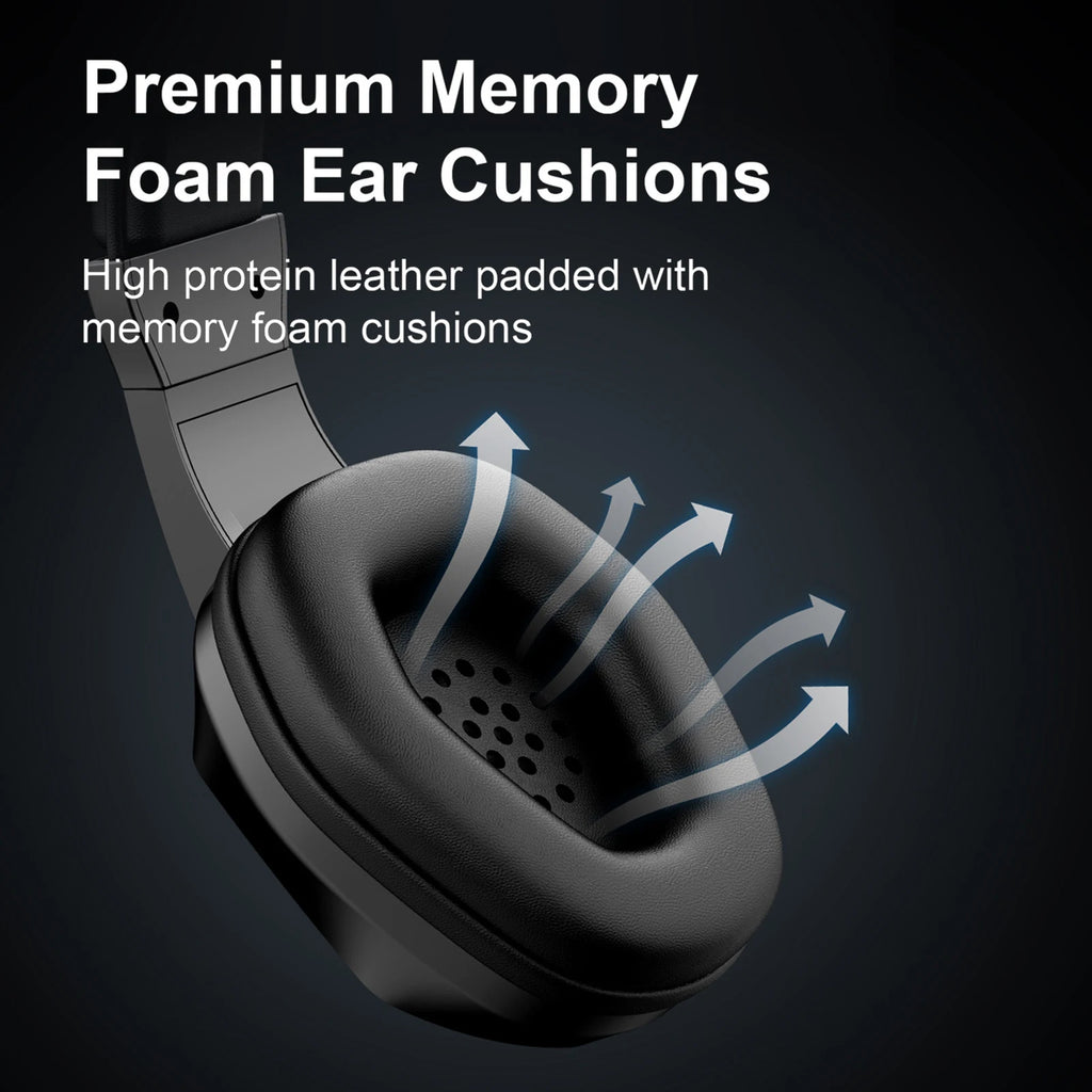 Wireless BT Gaming Headset LED Lights Low Latency Headphones Drivers
