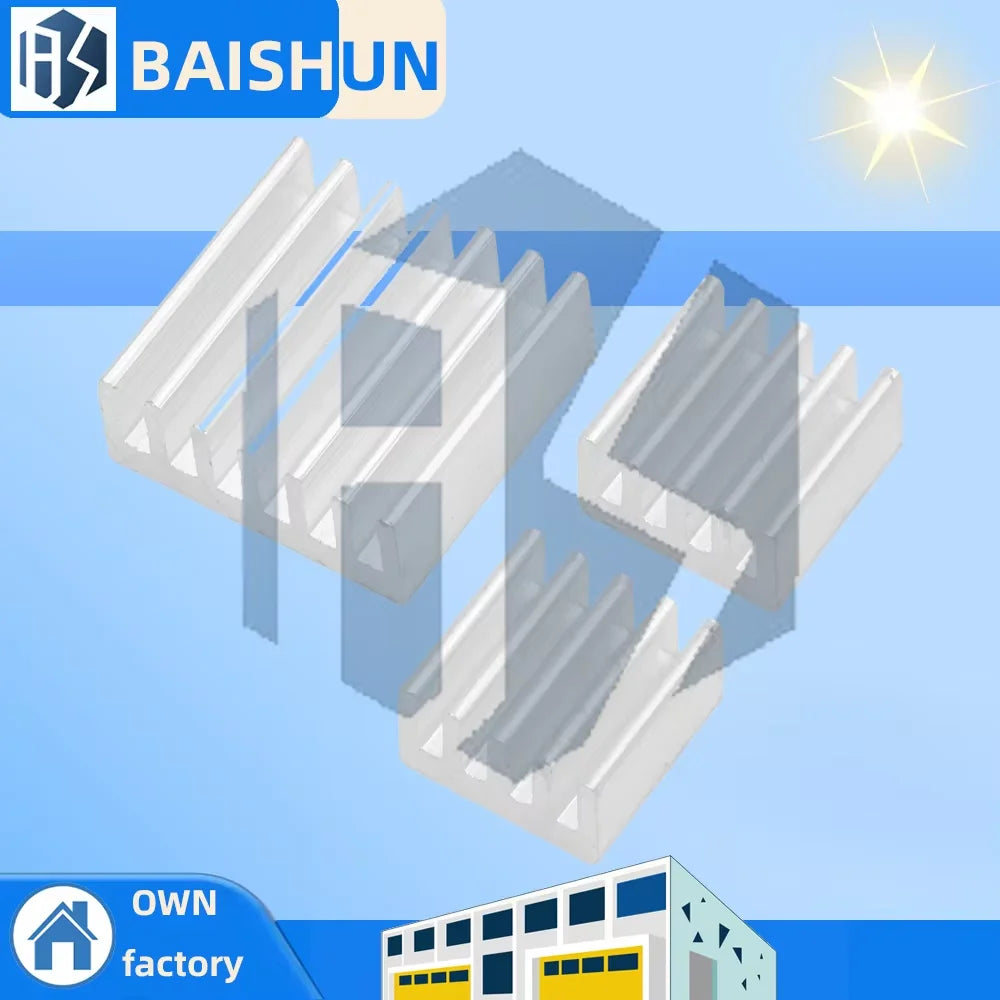 Pure Aluminum Heatsink Raspberry Pi 2B Adhesive Cooler Radiator Zpaxo