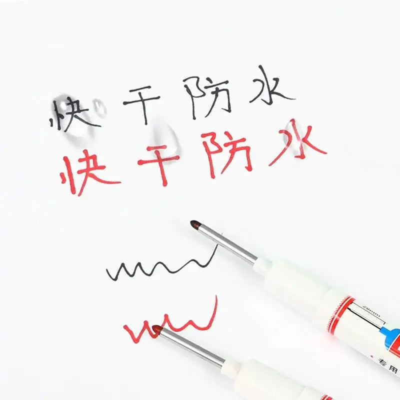 2cm Multi-Purpose Waterproof Long Head Markers Deep Hole Marker Pen For Metal Perforating Red/Black/Blue Ink Woodworking Tools Zpaxo