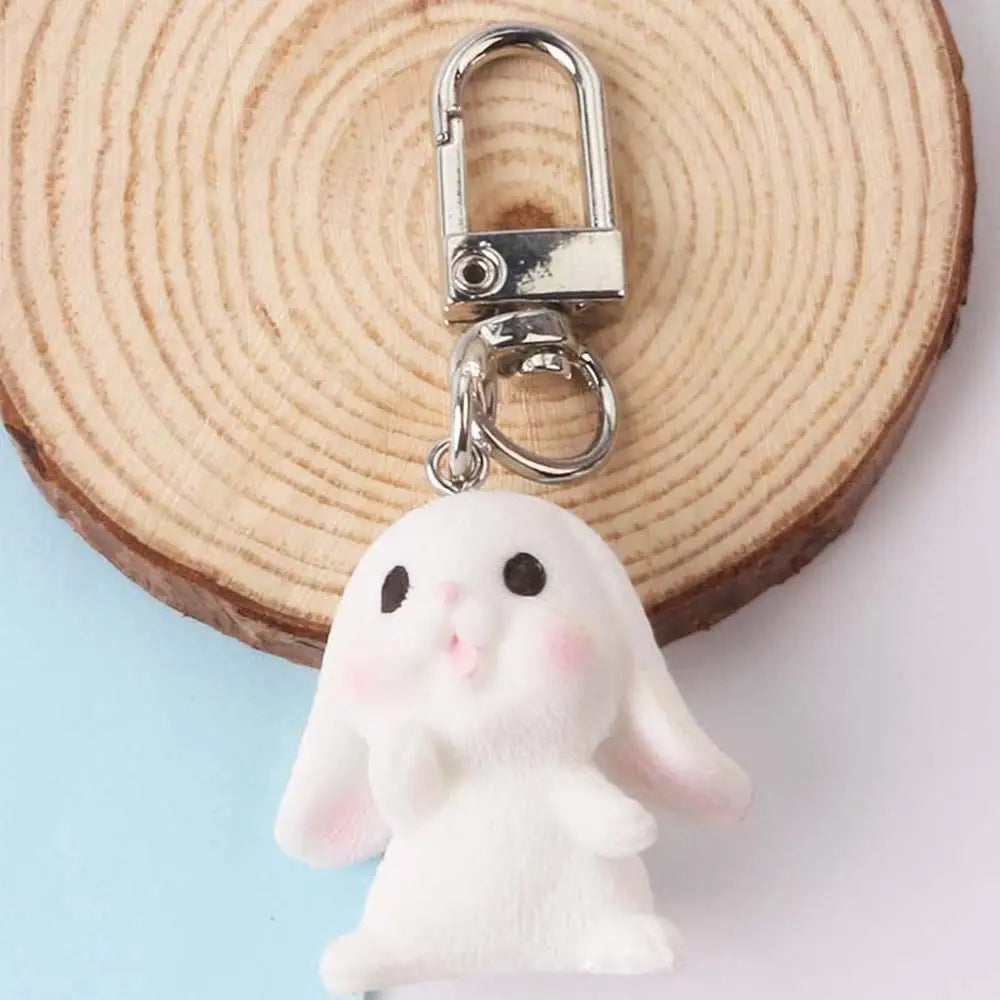 Gift Doll Accessories Resin Bag Trinket Car Pendant Rabbit Key Rings Keyring Ornaments Key Chain Pendant Rabbit Key Chain Zpaxo A