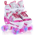 Roller Skates Girls Boys Kids 4 Adjustable Light Up Skate Shoes Ages