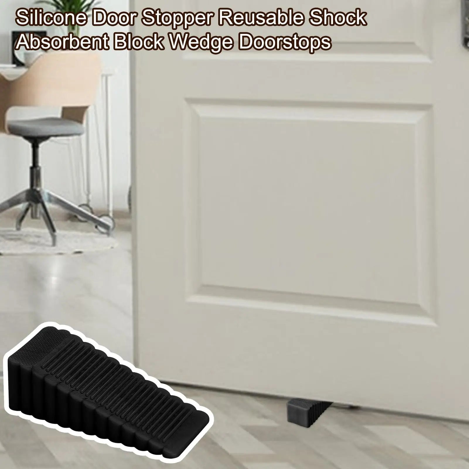 Safety Silicone Door Stop Stoppers Block Wedge Doorstops Stopper Home