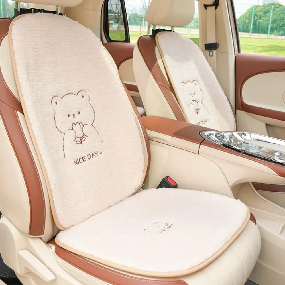 Furry Anti Slip Car Warm Seat Cushion Soft Universal Winter Cartoon Zpaxo