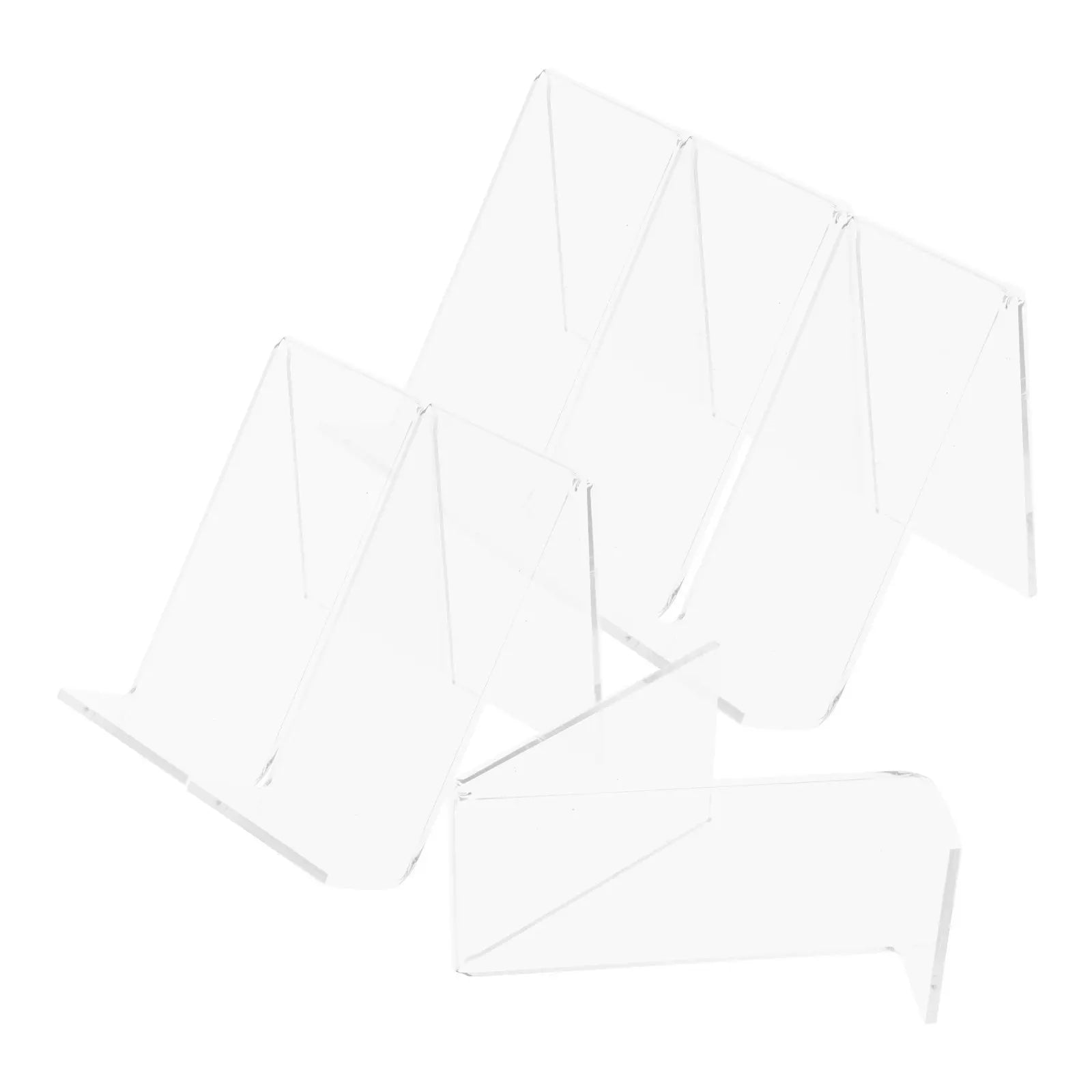 6Pcs Transparent Acrylic Shoe Display Holder Compact Lightweight Shoe Rack for Home Store Mall Sandals Sneaker Showcase