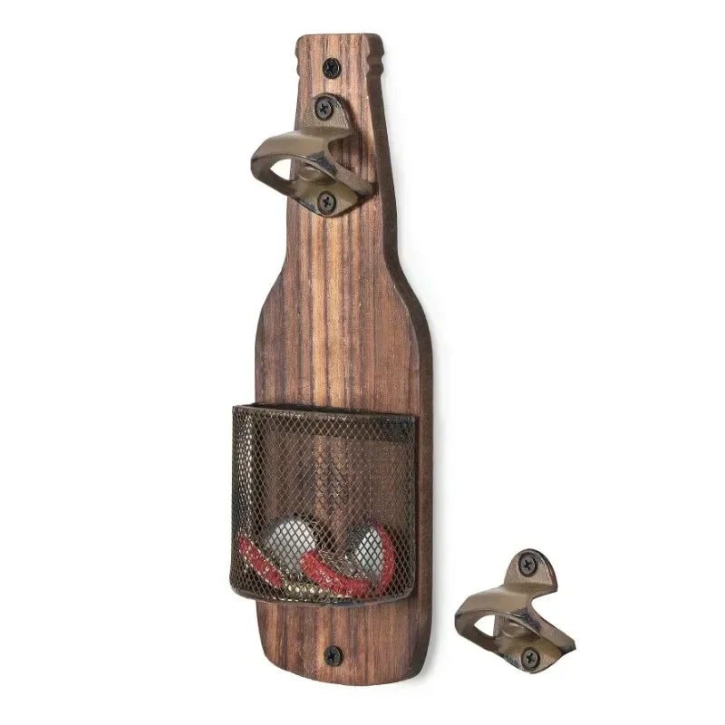 2025 New 1PC Multi-functional Industrial Style Beer Bottle Opener - Decorative Wall Mounted Pendant for Catering Bar Zpaxo