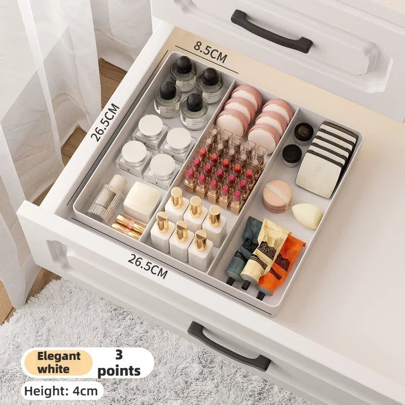 Expandable Organizational for Drawer Makeup Organizer Kitchen Compartment Organizers Easy-Clean Small Items Classification Zpaxo Scalable-A