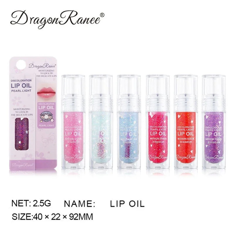Transparent Glitter Lip Gloss Water-glossy Mirror Lip Glaze Moisturizing Color Changing Lip Oil Plump Crystal Jelly Lipgloss Zpaxo