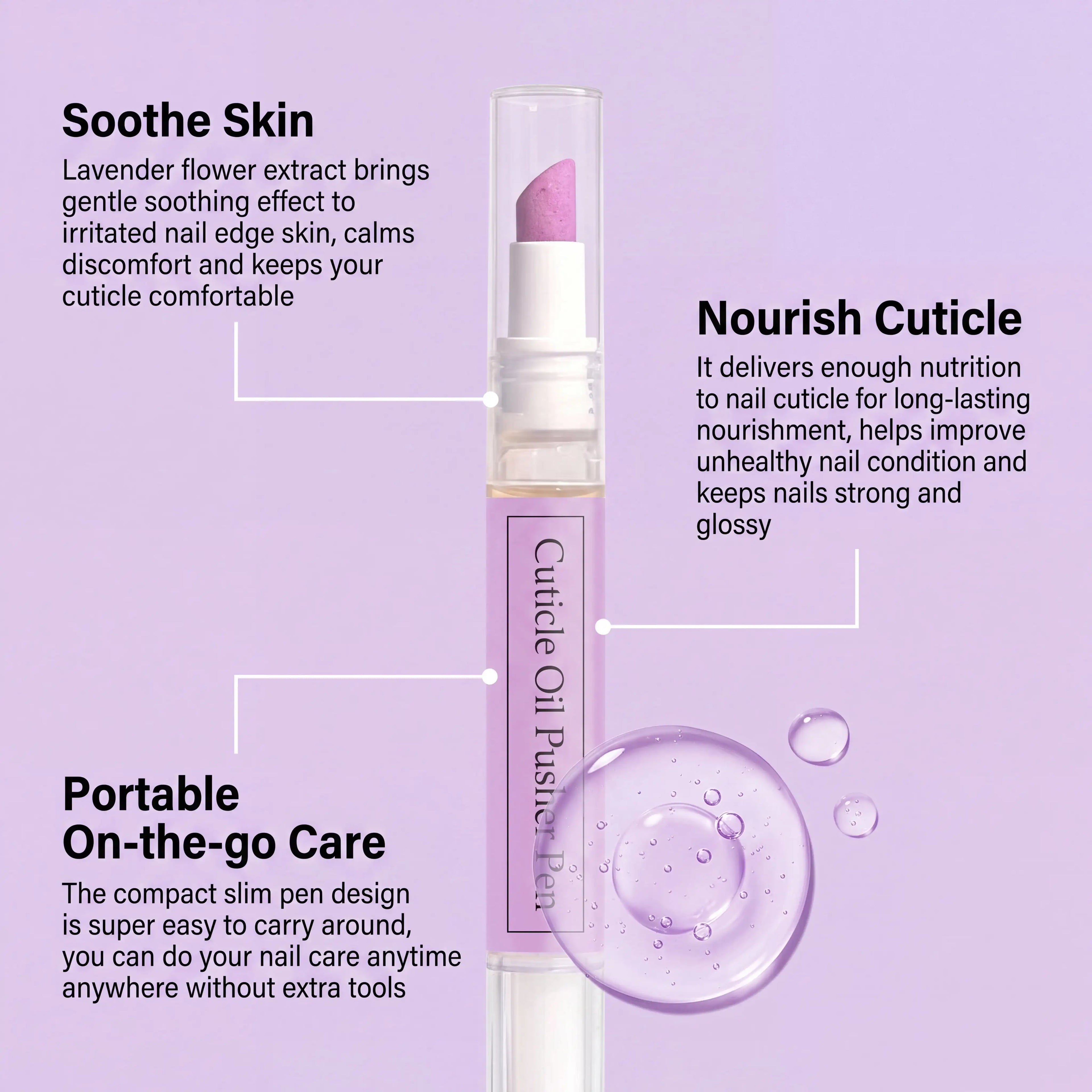 1/2/3/4/5/8/10 Pcs Oil Based Moisturizer Lavender Scented Cuticle Oil Pen Deep Hydration Lock Moisturizing Nail Care Tool 2ml Zpaxo