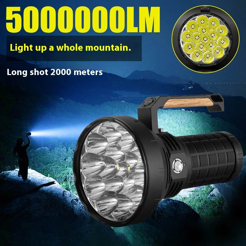 ESMARTER 50W LED Searchlight – 25000lm, 1000M+ Beam Flashlight