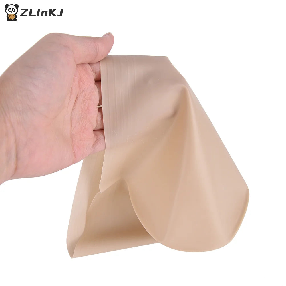 ▶1PCS Fake Latex Flesh Skin Unisex Bald Head Wig Cap Rubber Skinhead Costume Prank Zpaxo