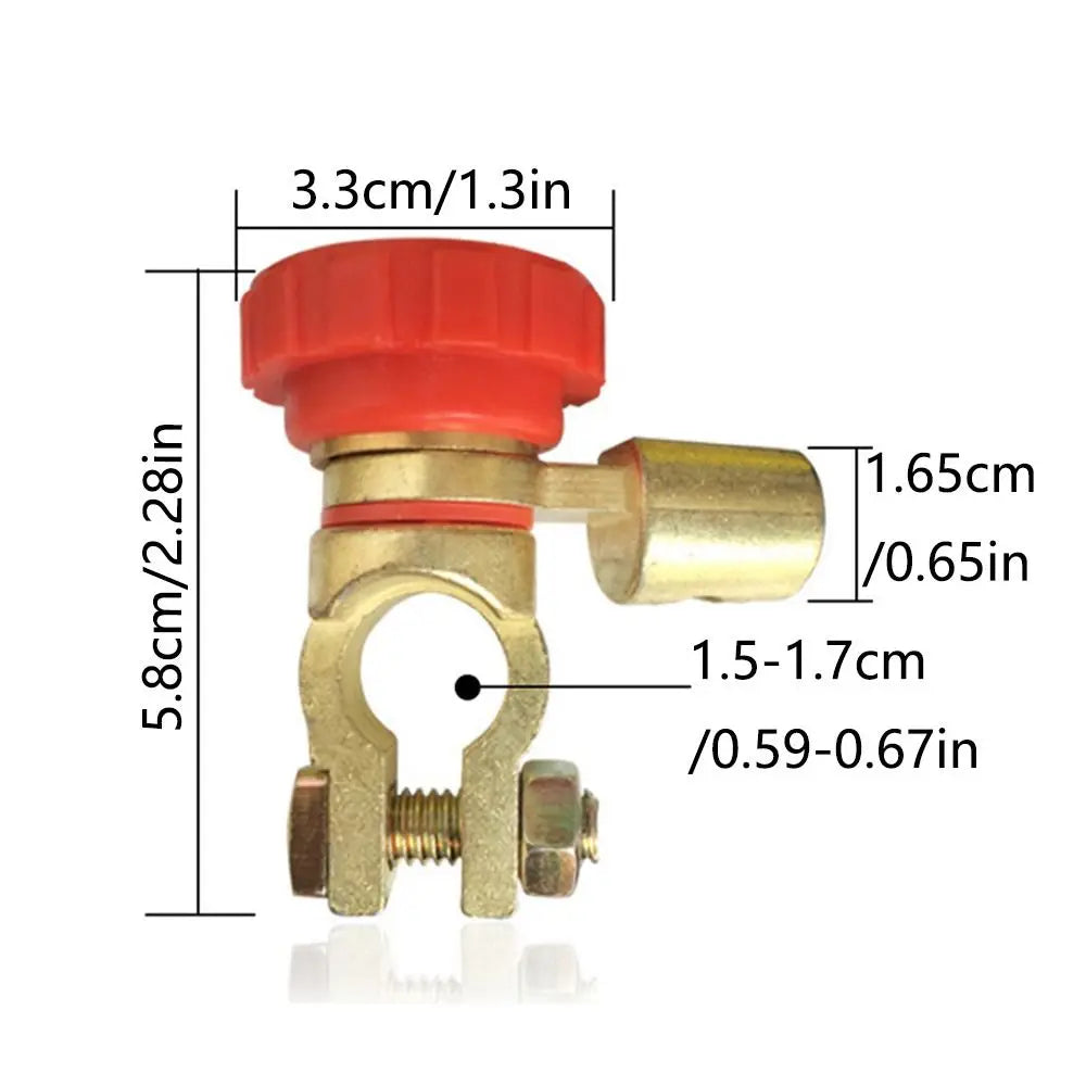 Anti-leakage Car Battery Disconnect Switch 12V Angle Rotatable Auto Battery Power-off Switch Easy To Install Zinc Alloy Zpaxo