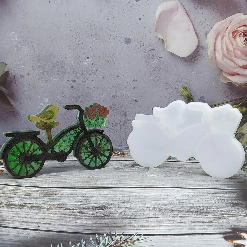Silicone Mold Bird Bike Candle Making Molds Resin Casting Soap Wax