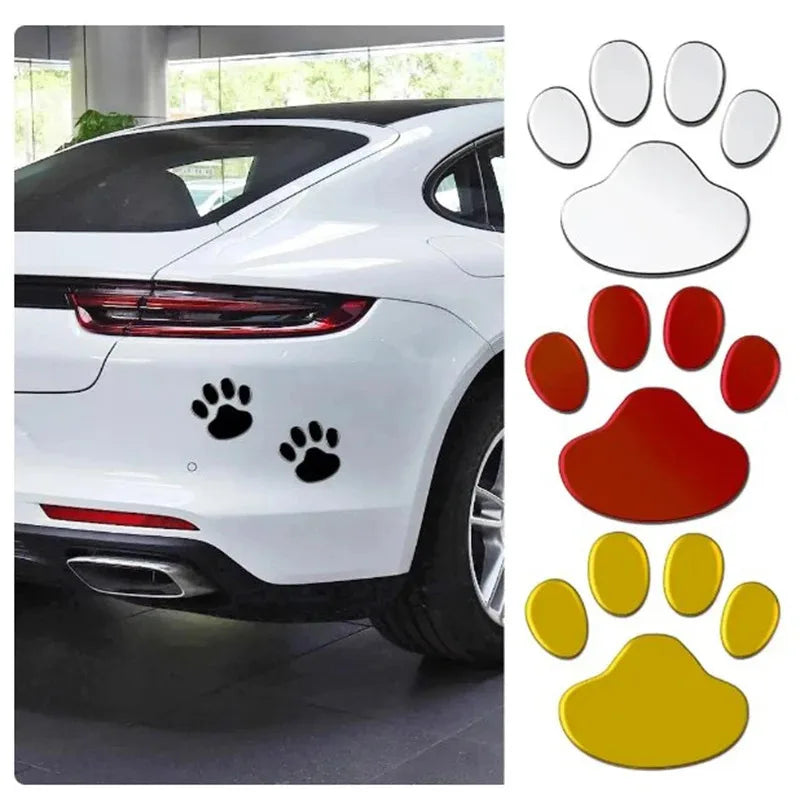 Cat & Dog Paw Print Car Stickers – Bumper & Window Decals