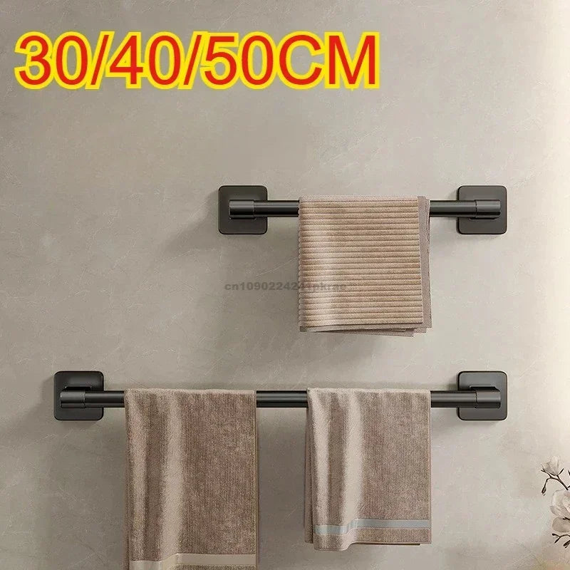 Wall Mounted Towel Rack Bathroom Storage Rack No Drilling Bathroom Horizontal Bar Towel Rack Kitchen Bathroom Accessories Zpaxo
