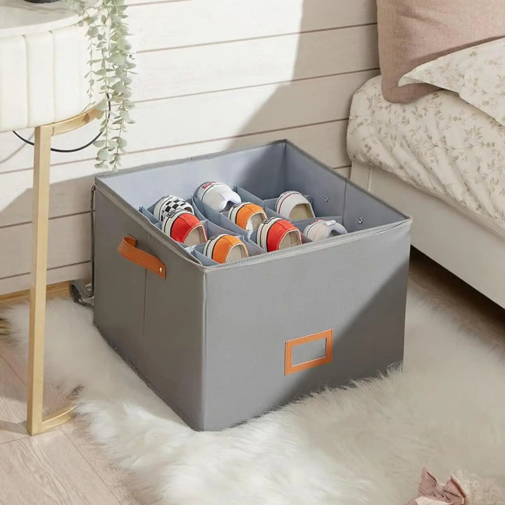 Shoe Storage Organizer Portable Stackable Divider Kids Toys Box
