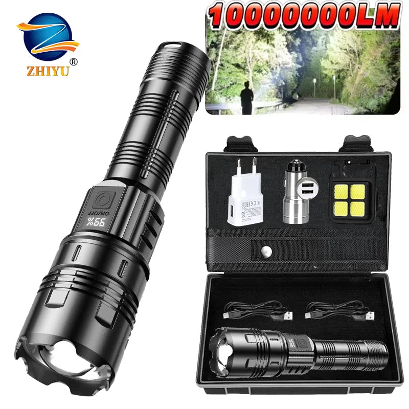 Rechargeable LED Tactical Flashlight – 5 Modes, Waterproof