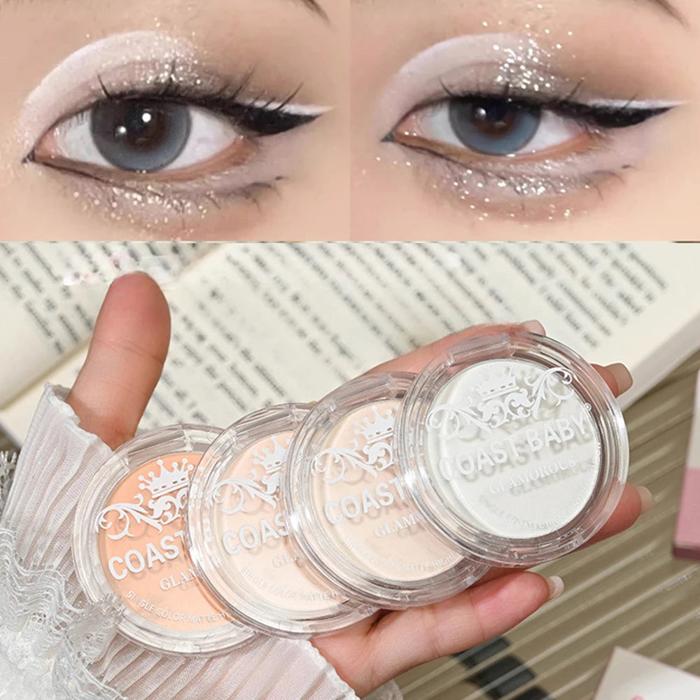 Monochrome Matte Beige Highlighter Palette Lasting Face Contouring Zpaxo